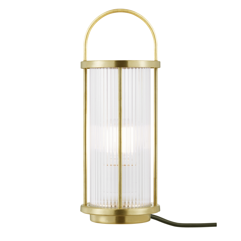Nordlux Linton elegante Tischlampe Messing Spritzwasser geschützt großflächige Lichtquelle